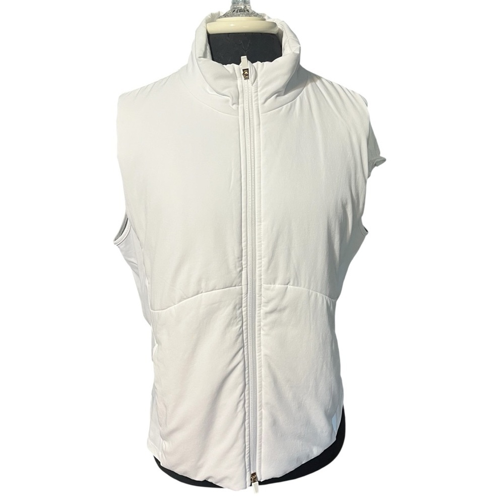 J McLaughlin White Puffer Vest XL